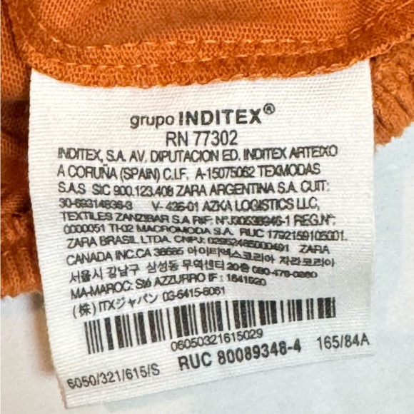 Zara Bubble Hem Balloon Halter Maxi Dress Backless Orange Boho Resort Small - Picture 6 of 9